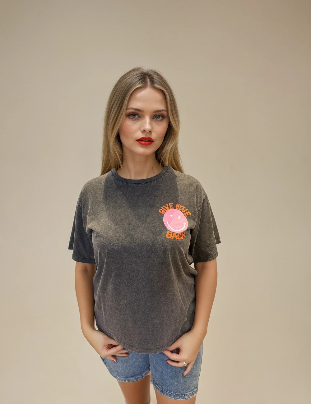 Washed grey T-shirt