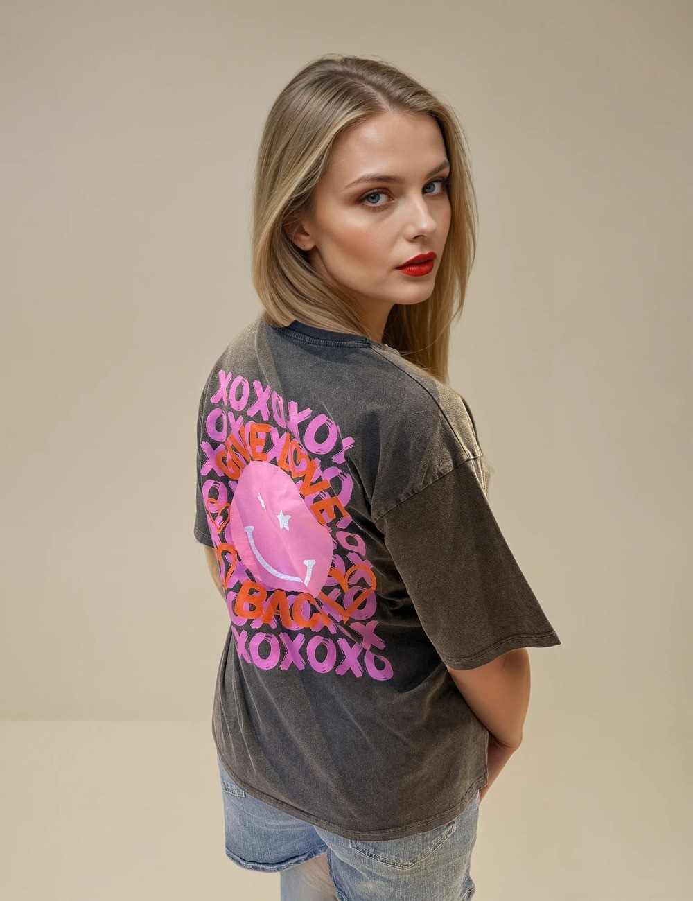 Washed grey T-shirt