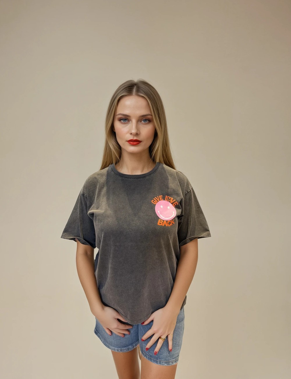 Washed grey T-shirt