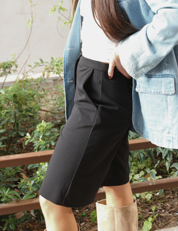 10 détails poche bermuda à poches noir