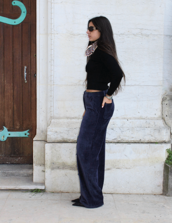 10 Vue latérale pantalon velours côtelé coupe droite