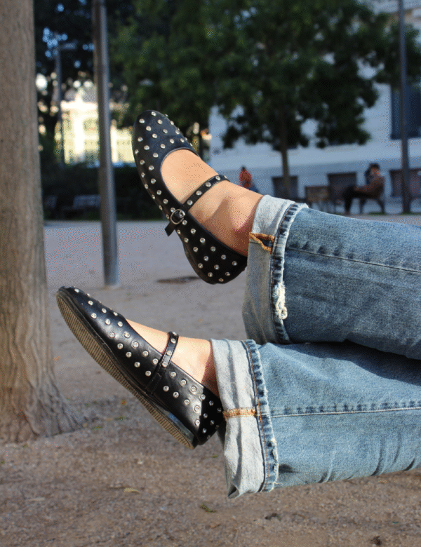 3 Babies noir strassées effet daim femme Ambre Concept Store