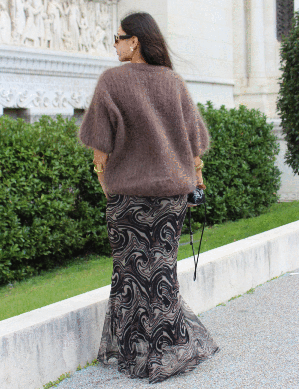 Dos Jupe longue marron stylée