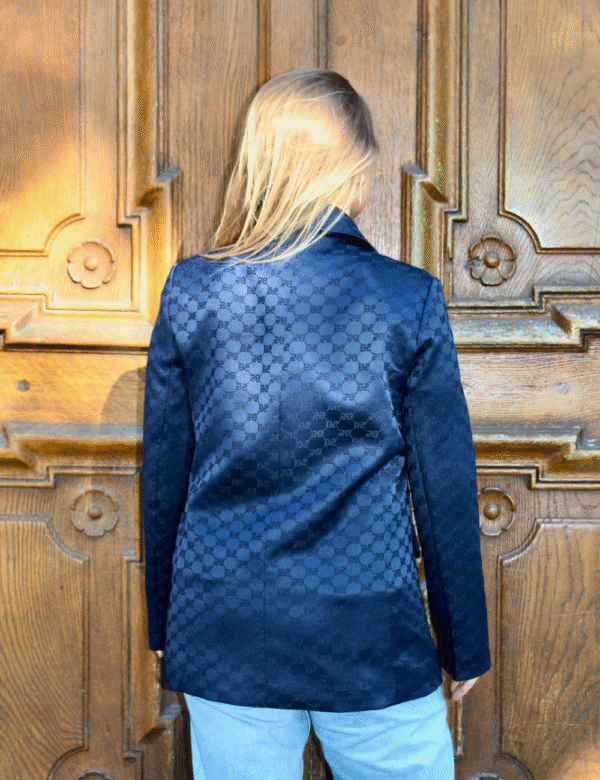 Vue dos blazer structuré coupe cintrée