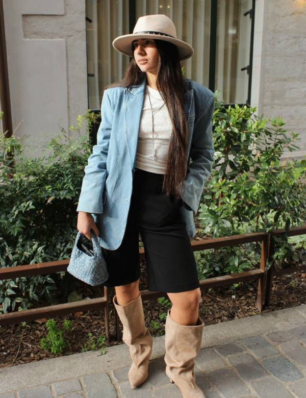 Veste jean oversize XXL femme taille unique Ambre