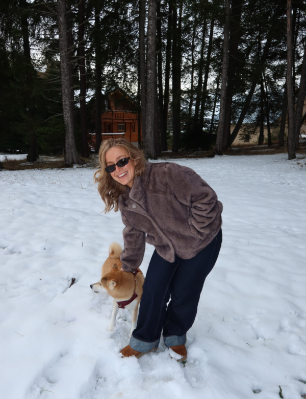 Veste fausse fourrure taupe - manteau court made in Italy