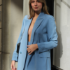Veste costume bleue stretch femme Made in Italy Ambre