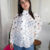 Blouse blanche à pois femme Ambre Concept Store