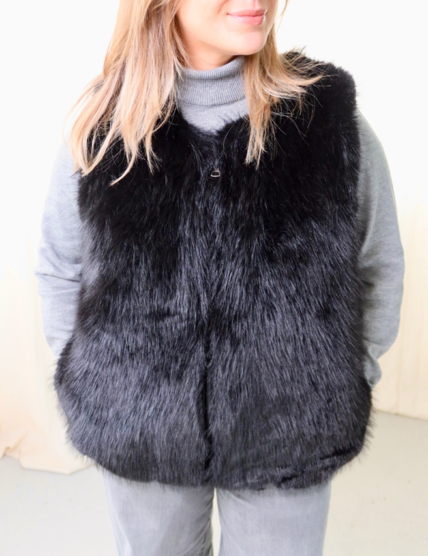 78 Détail texture fourrure noire profonde