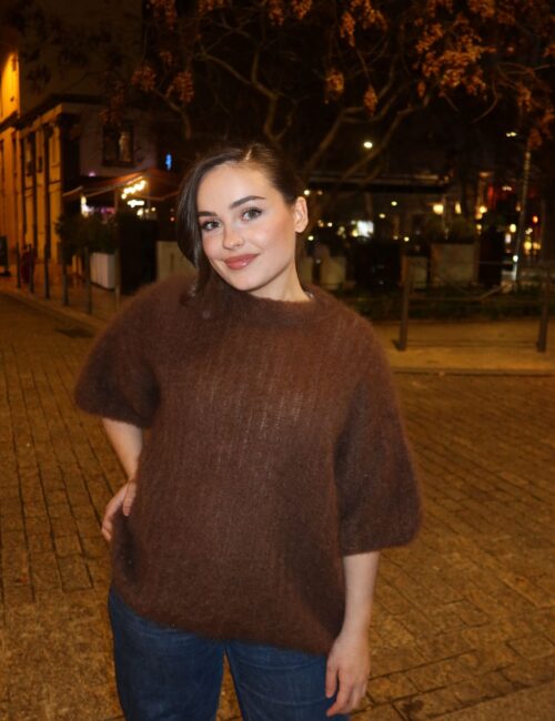 Pull kid mohair chocolat MY P'TITE LAINE Ambre Concept Store