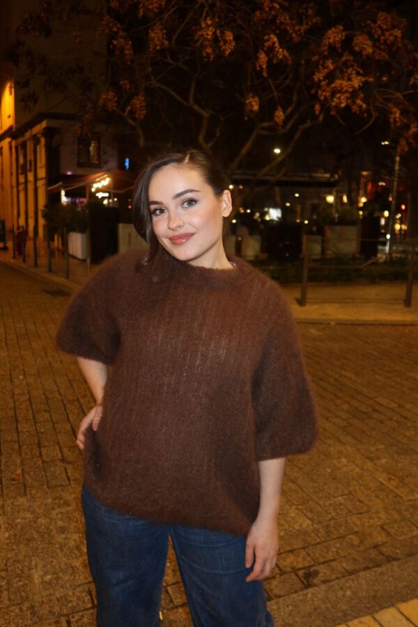 Pull kid mohair chocolat MY P'TITE LAINE Ambre Concept Store