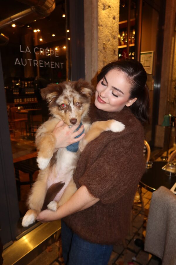 Pull nuage chocolat MY P'TITE LAINE stylisé